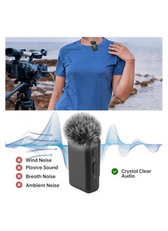 General 4 PCS DJI MIC Wireless Lavalier Microphone for Windshield/Pop Filter - Furry microphone cover for wind and ambient noise reduction  - Image 3