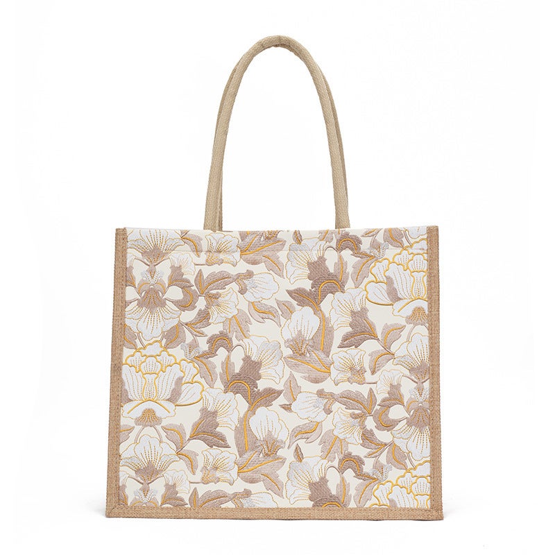 2025 High Quality Canvas Tote Bag Women'S Vintage Elegant Buckle Handbag Large Capacity Work Travel Bag - Image 1