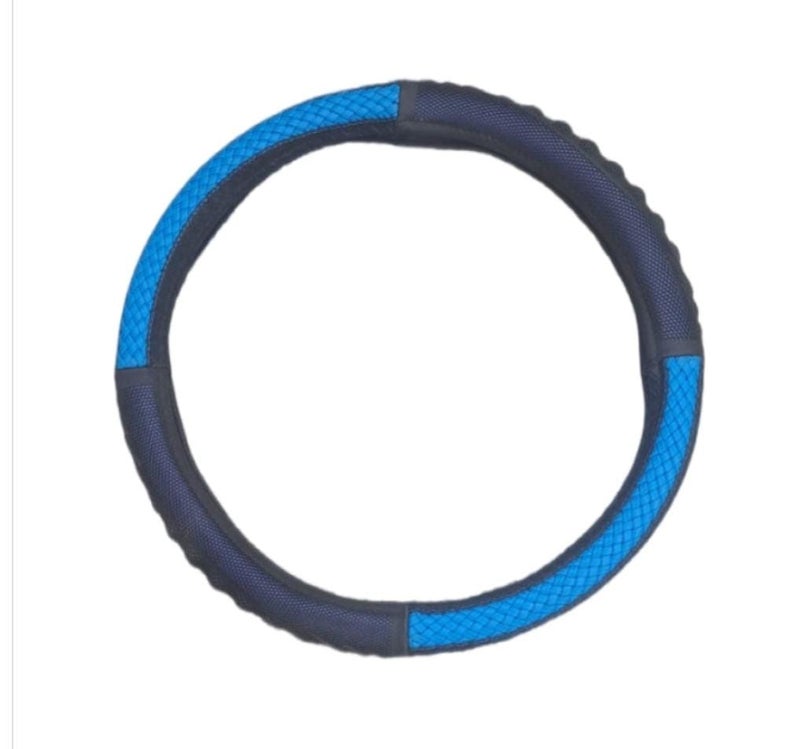 - غطاء عجلة قيادة السيارة -ازرق