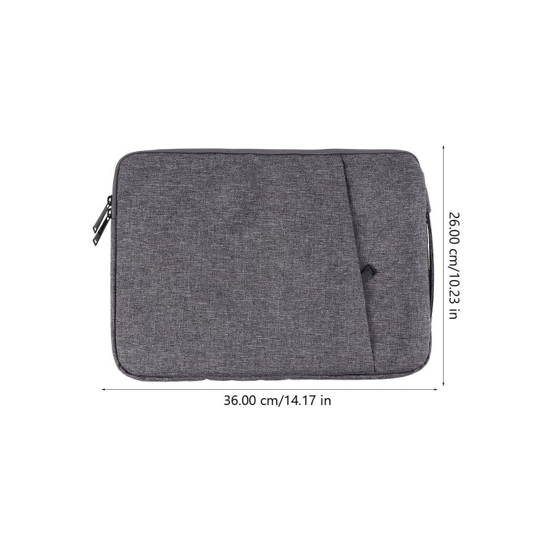 Waterproof Felt Laptop Sleeve Case 13 3 Inch with Organizer Pocket Dark Gray - Image 3