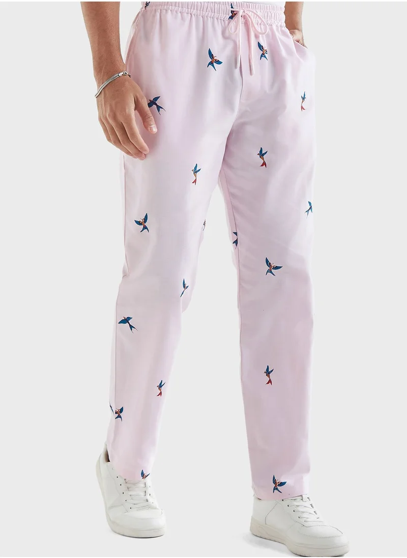 فاف Bird Print Drawstring Pant