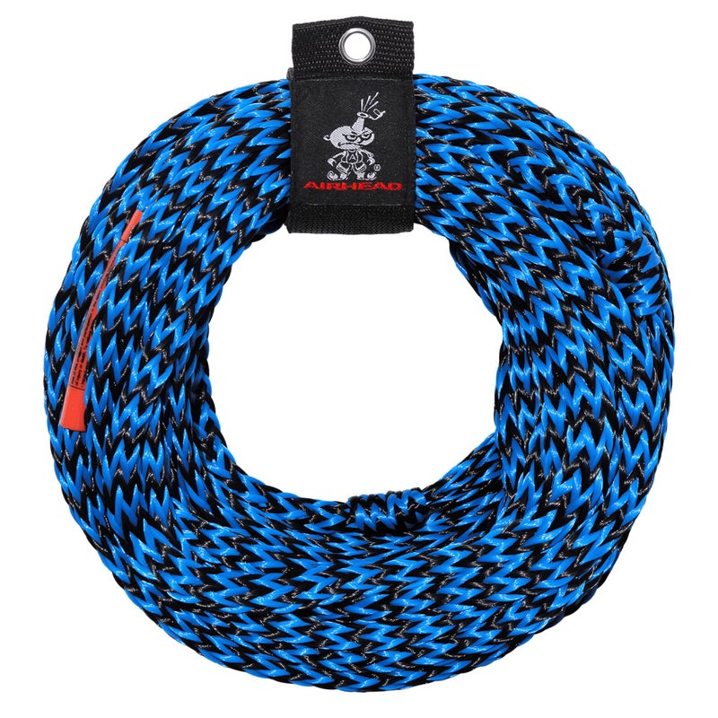 Kwik Tek Airhead Tow Rope for 1-3 Rider Towable Tubes, 1 Section, 60-Feet - Image 1