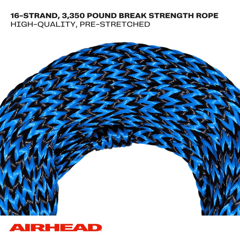 Kwik Tek Airhead Tow Rope for 1-3 Rider Towable Tubes, 1 Section, 60-Feet - Image 4