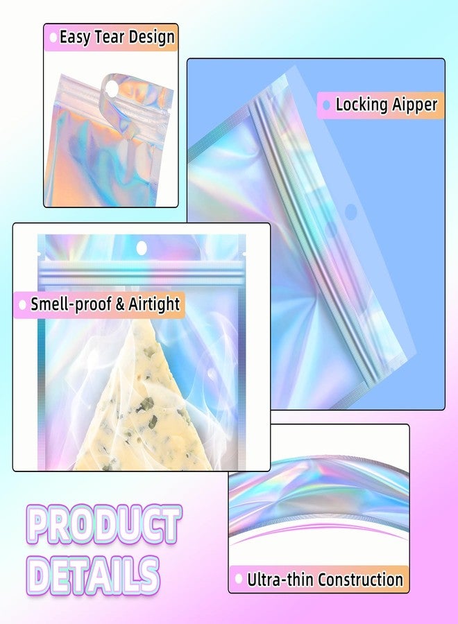 JETMORE Mylar Bags, 50 PCS Resealable Bags-6x9in, Holographic Bags for Party Favors, Little Bag for Jewelry, Sealable Bag for Papers, Souvenirs, Dispensary Packaging for Edibles, Mothers Day Gifts - Image 4