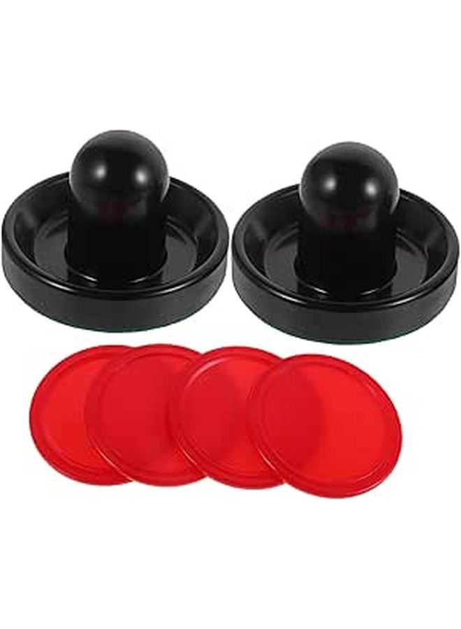 Air Hockey Paddles and Pucks Set Strikers for Indoor Game Tables Family Fun Accessories Tabletop Hockey Sling Games