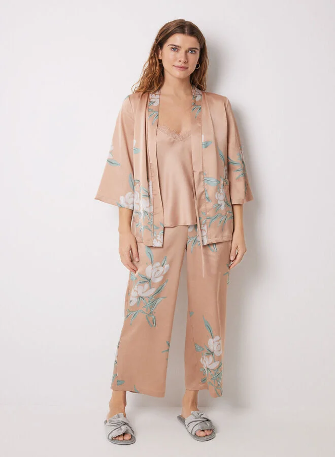 women'secret Nude 3-Piece Pyjamas Set