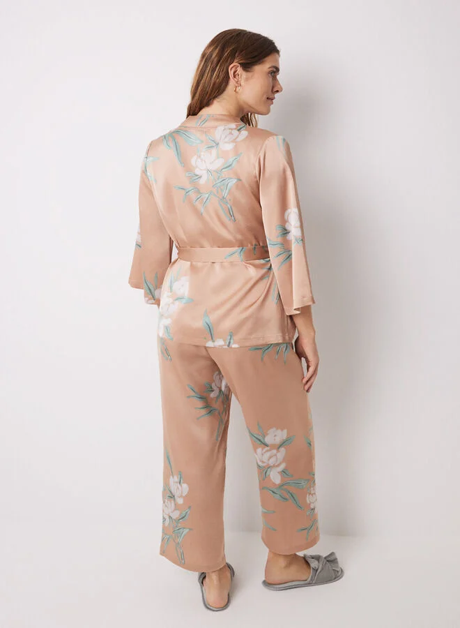 women'secret Nude 3-Piece Pyjamas Set