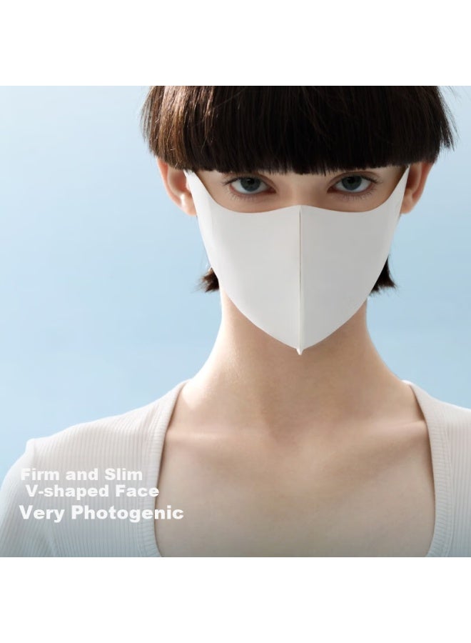 Bananain Cooling Silk 502Uv Air Unisex Sunscreen Mask Breathable Antibacterial Uv Protection Face Slimming 3-Pack