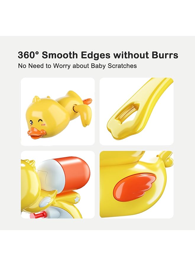 erorex Toddler Bath Toys Safety Bath Ducky Toy Set 3Pcs Cute Duck Baby Bathtub Toys Water Spray Toy Shower - Image 5