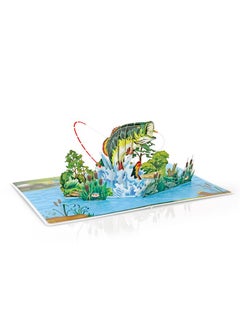 CUT POPUP.COM Cutpopup Fishing Birthday Card Pop Up, Fathers Day, 3D Popup Greeting Card, Birthday Card For Men, Husband, Dad, Granpa, Stepfather, Son (Fishing)  - Image 4