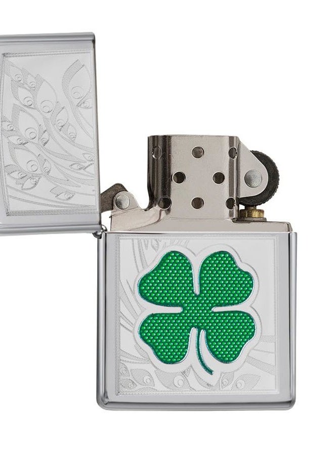 Zippo 24699 Clover High Polish Chrome Design Windproof Lighter, One Size - Image 5
