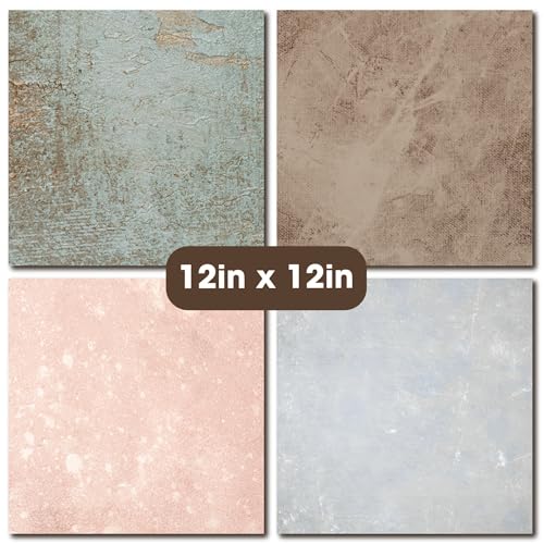 Desecraft Vintage Textured 12x12 Scrapbooking Cardstock Decorative Paper - 36 Sheets - for Card Making Background Origami Textured Decorative Scrapbook Paper Scrapbook Materials Supplies - Image 4