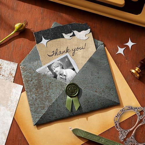 Desecraft Vintage Textured 12x12 Scrapbooking Cardstock Decorative Paper - 36 Sheets - for Card Making Background Origami Textured Decorative Scrapbook Paper Scrapbook Materials Supplies - Image 2