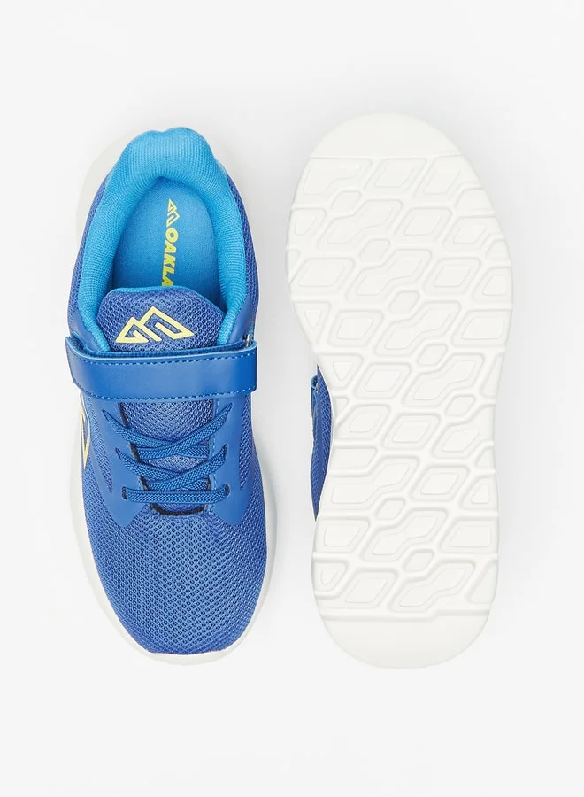 شو اكسبرس Boy's Textured Sports Shoes with Hook and Loop Closure
