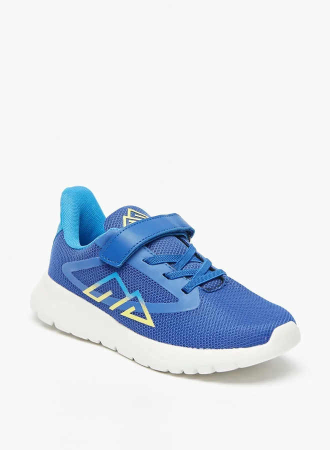 شو اكسبرس Boy's Textured Sports Shoes with Hook and Loop Closure