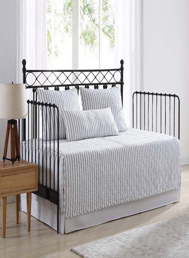 Stone Cottage - Daybed Set, Reversible Cotton Bedding with Matching Shams & Deco Pillow, Pre-Washed for Added Softness (Willow Way Grey, Daybed) - Image 3