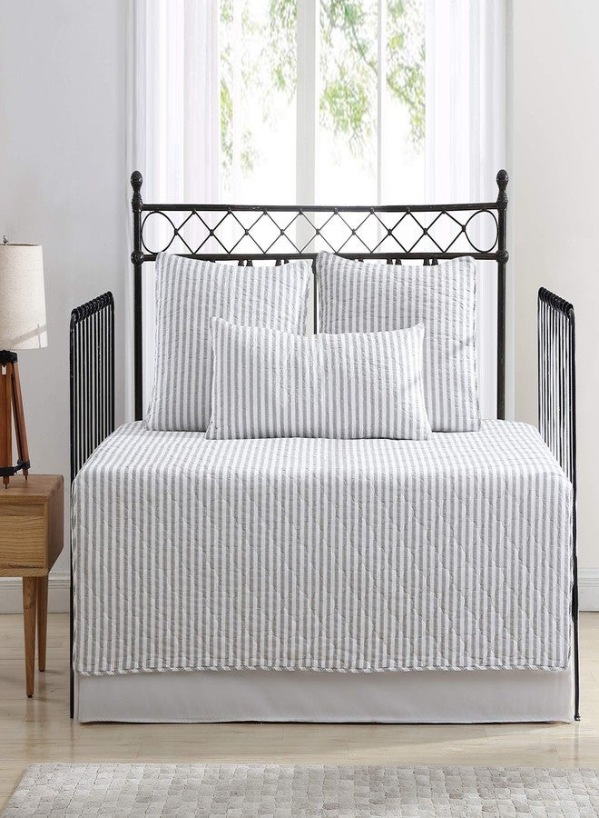 Stone Cottage - Daybed Set, Reversible Cotton Bedding with Matching Shams & Deco Pillow, Pre-Washed for Added Softness (Willow Way Grey, Daybed) - Image 2