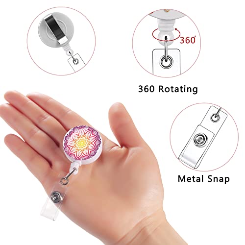 Tamhoo Daisy Marble Puppy 15 Pack Retractable Id Badge Clip Holder - Cute Badge Reels - Image 5