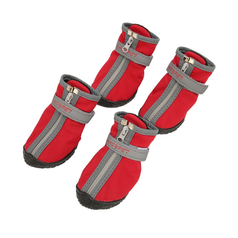 Waterproof Dog Boots Non Slip Reflective 4Pcs Size 3 For Outdoor Hiking - Image 3