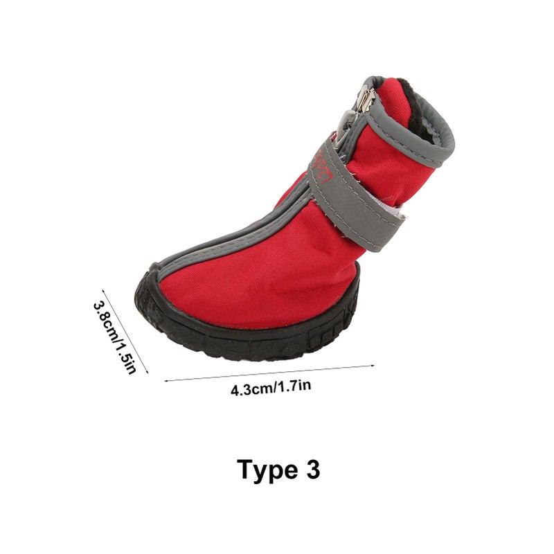 Waterproof Dog Boots Non Slip Reflective 4Pcs Size 3 For Outdoor Hiking - Image 5