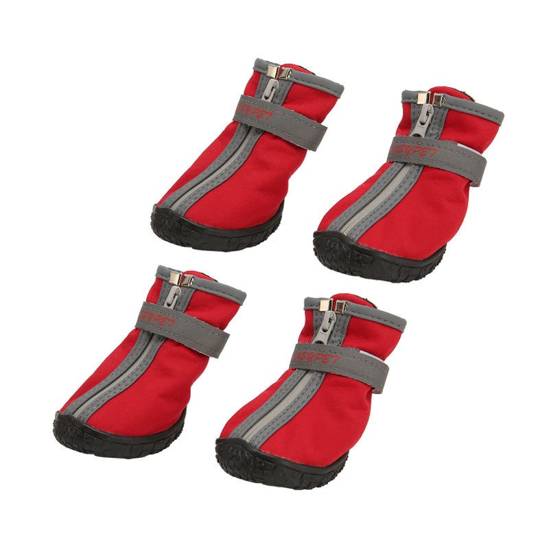 Waterproof Dog Boots Non Slip Reflective 4Pcs Size 3 For Outdoor Hiking - Image 2