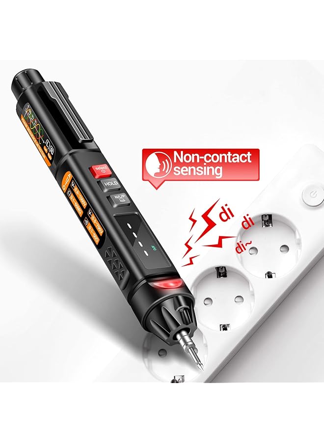 SYOSI Multimeter Ac/Dc Voltage Tester, 6000 Counts Pen Type Professional Current Meter, Non-Contact Electricians Voltmeter Tester For Ac/Dc Voltage, Live Wire, Resistance, Continuity And Diode Tests - Image 2