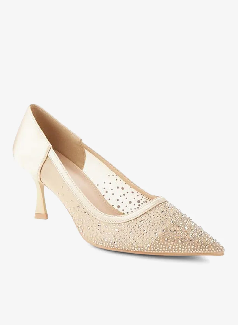 Women Embellished Flared Heel Pumps