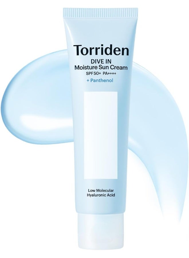 Torriden Dive-In Moisturising Sunscreen Spf 50+ Pa++++ With Panthenol 60Ml — Hydrating, Non-Sticky, No White Cast, Vegan & Sensitive Skin Safe, 2.02 Fl Oz - Image 1