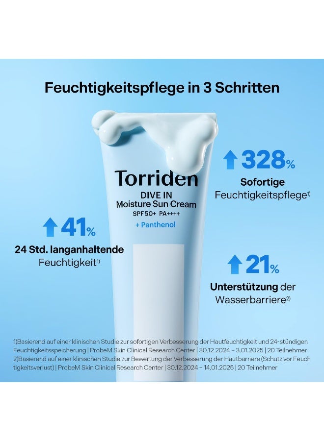 Torriden Dive-In Moisturising Sunscreen Spf 50+ Pa++++ With Panthenol 60Ml — Hydrating, Non-Sticky, No White Cast, Vegan & Sensitive Skin Safe, 2.02 Fl Oz - Image 4