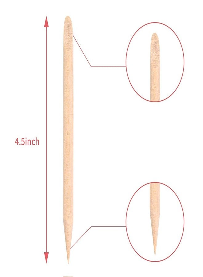 ELITEWAVE 100PCS Orange Sticks for Nails 4.5 Inch - Wooden Cuticle Pusher Remover Set Non-Toxic Skin-Safe - Wood Tools for Manicure Pedicure Disposable Set for Home Salon - Wont Break Easily - Image 5