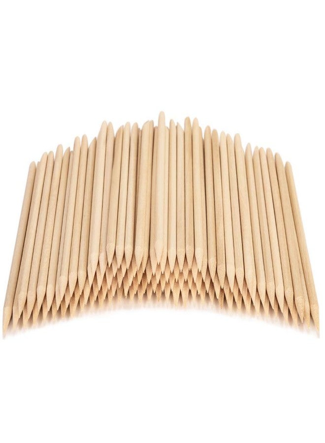 ELITEWAVE 100PCS Orange Sticks for Nails 4.5 Inch - Wooden Cuticle Pusher Remover Set Non-Toxic Skin-Safe - Wood Tools for Manicure Pedicure Disposable Set for Home Salon - Wont Break Easily - Image 1
