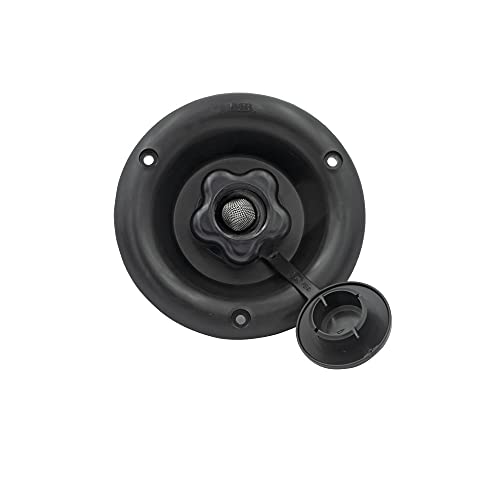 Thetford City Water Inlet Fill Dish with Plastic Check Valve Black PN 94221 - Image 1