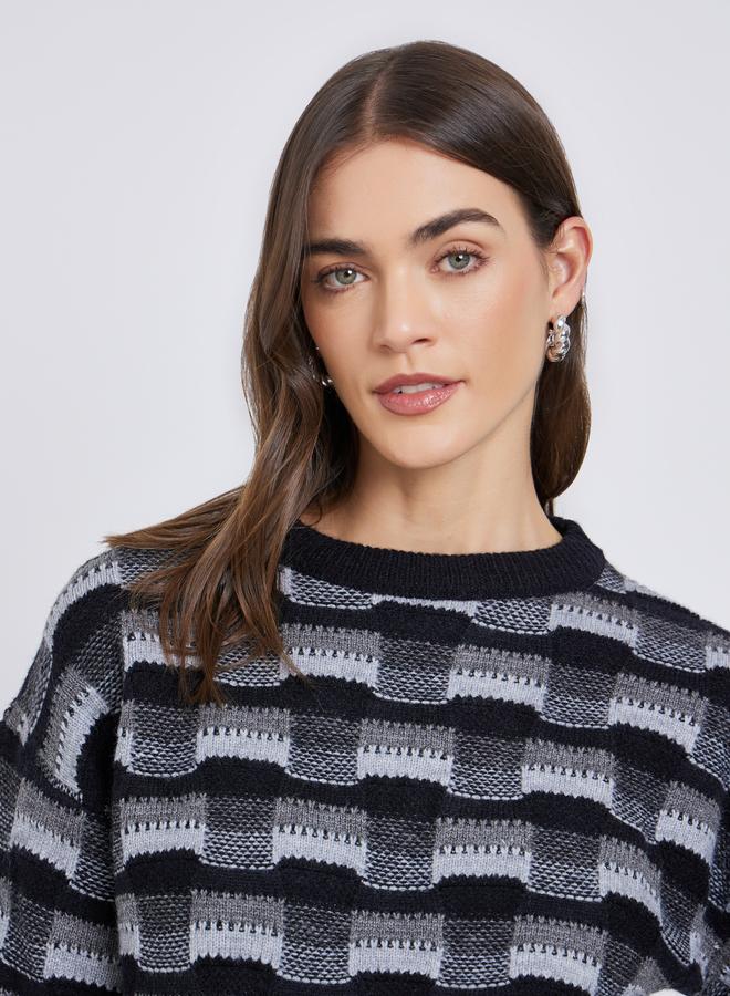 ستايلي سويتر محبوك بأكتاف منخفضة - Image 4