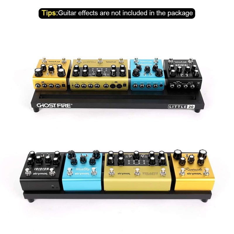 GHOSTFIRE Ghost Fire Guitar Pedal Board Aluminum Alloy 1.7lb Effect Pedalboard 20''x7''x1.9" with Carry Bag,V series (V-LITTLE 20) - Image 4