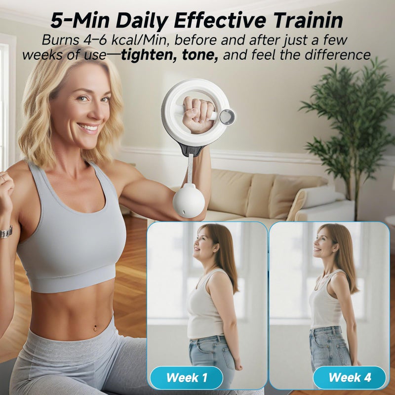 Rocalt Arm and Shoulder Workout Equipment for Men and Women, 360Â° Hand-Crank Forearm Trainer, Shoulder and Chest Exercise Equipment, Home Fitness Equipment and Gym Workouts - Image 5