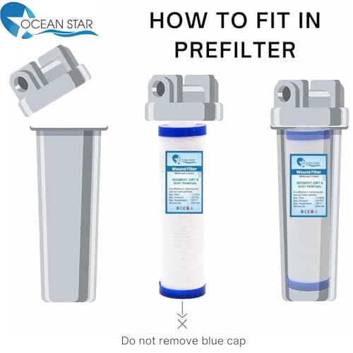 OCEAN STAR TECHNOLOGIES Pre Filter for Water Purifier, 9 inch PP Yarn Wound Filter (120 Grams) Threaded Candle Cartridge Pack of 4 - Image 4