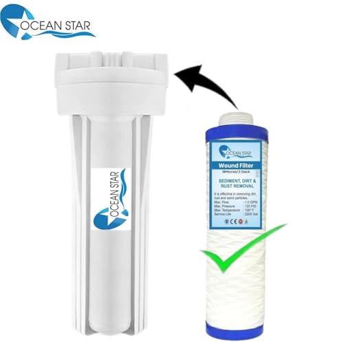 OCEAN STAR TECHNOLOGIES Pre Filter for Water Purifier, 9 inch PP Yarn Wound Filter (120 Grams) Threaded Candle Cartridge Pack of 4 - Image 2