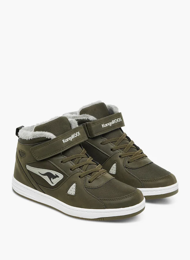 kangaROOS Women's Panelled High Top Shoes with Hook and Loop Closure