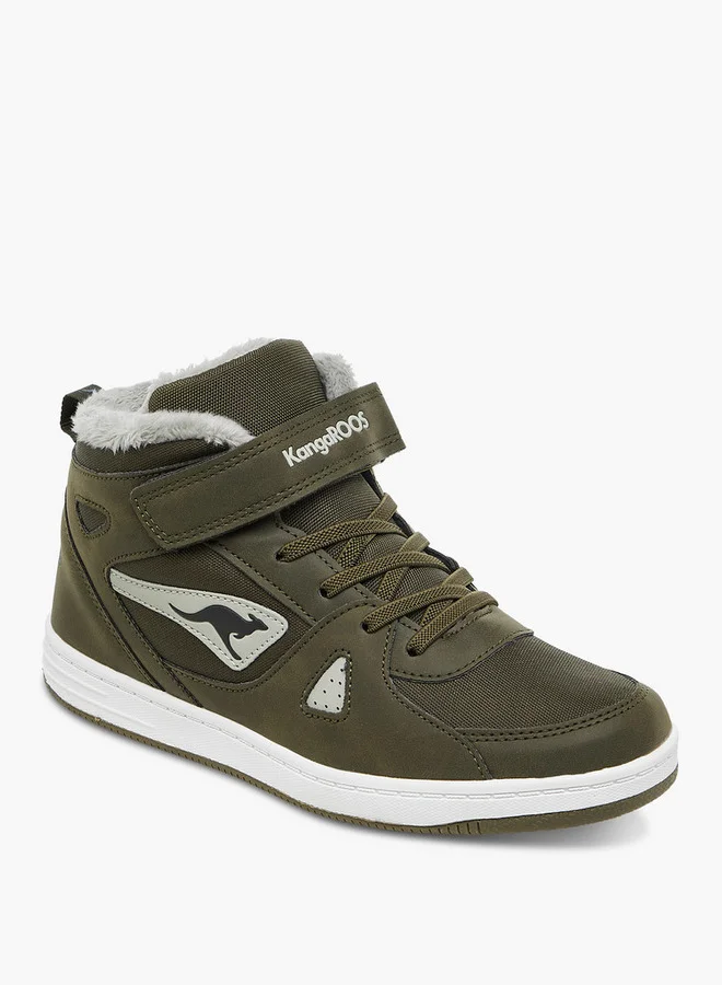kangaROOS Women's Panelled High Top Shoes with Hook and Loop Closure