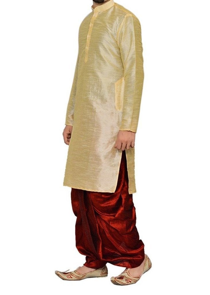 Royal Kurta Mens Cotton Silk Kurta Dhoti - Image 2
