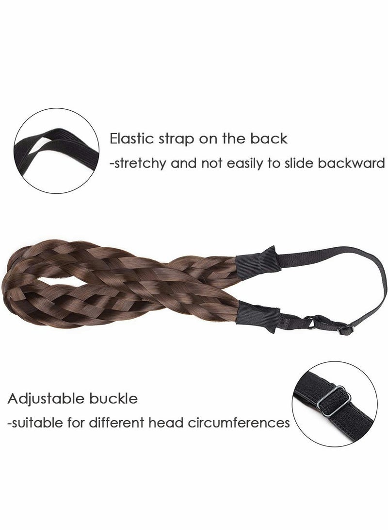 Generic Classic Wide Braided Headband for Women - Elastic Synthetic Hair Accessory for Stylish Looks  - Image 4