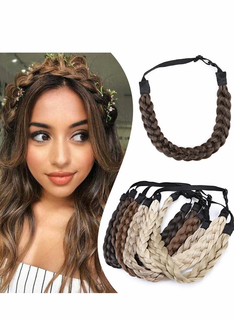 Generic Classic Wide Braided Headband for Women - Elastic Synthetic Hair Accessory for Stylish Looks  - Image 1