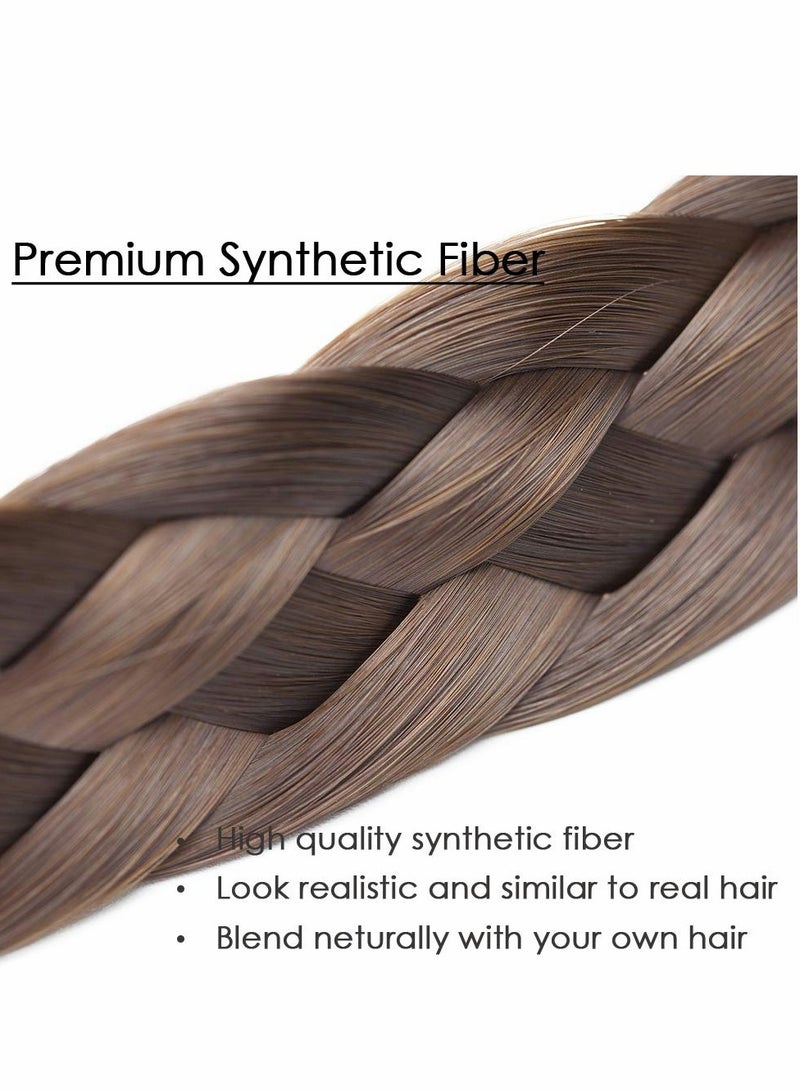 Generic Classic Wide Braided Headband for Women - Elastic Synthetic Hair Accessory for Stylish Looks  - Image 3