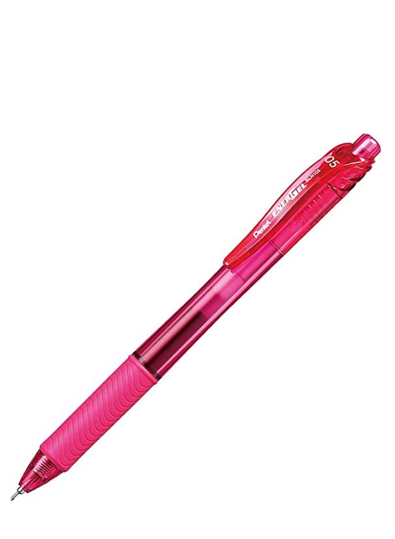 Pentel قلم حبر جل قابل للسحب من بينتيل، 12 قطعة، 0.5 مم، وردي - Image 3