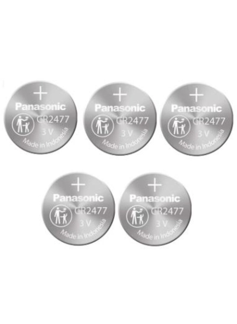 5-Pieces Panasonic CR2477 Lithium 3V Indonesia Batteries