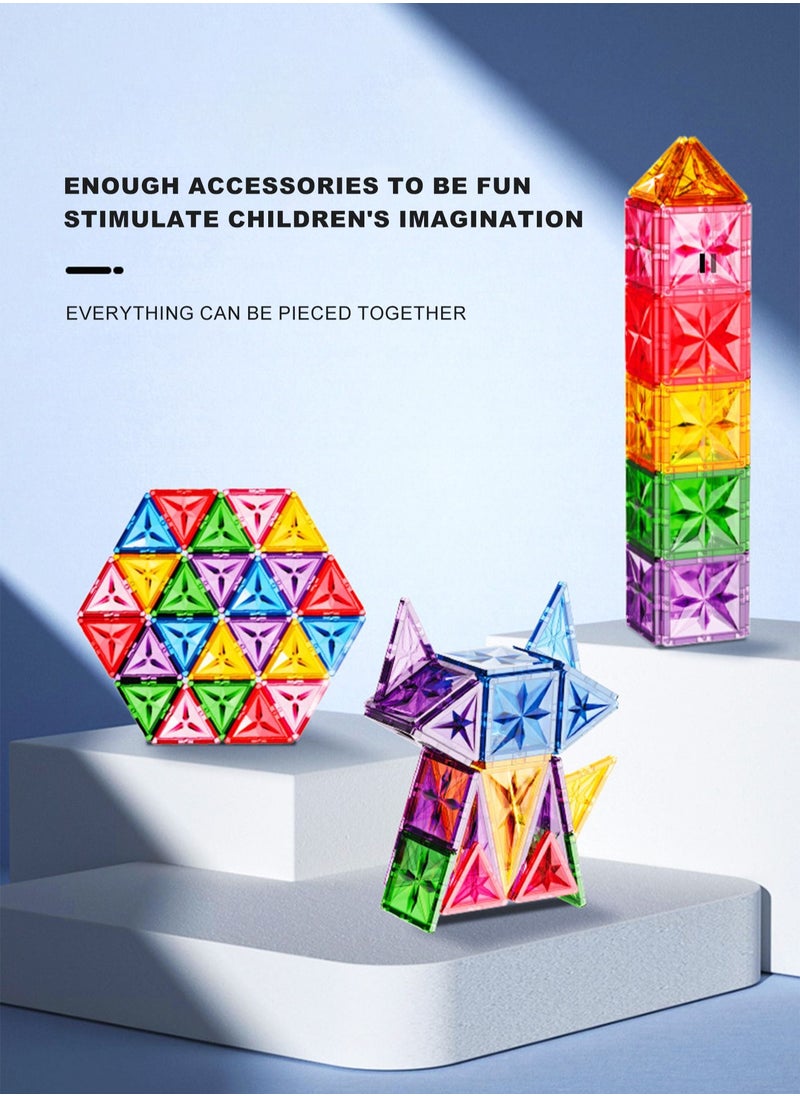 ULHYC - Educational Learning Building Blocks for Kids 64-Piece Construction Magnetic Blocks Toy Set Building Blocks for Toddlers 3D Magnet Building Blocks Stacking Toys Gifts for Boys Girls - Image 1