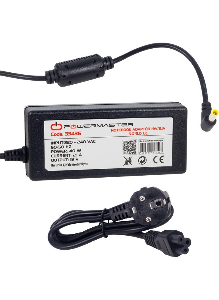 Melek Store - Notebook Adapter SL-NBA435 For Samsung 19V/2.1A 5.0*3.0 Tip Powermaster - Image 1