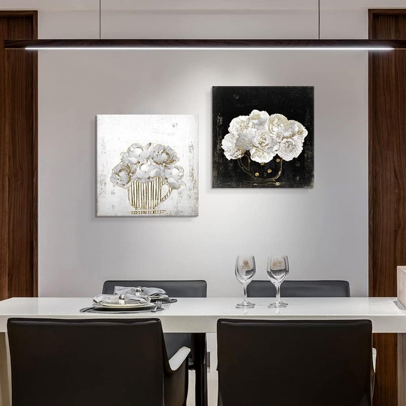 Chadow Artwork مجموعة فنون الجدران القماشية الزهرية من شادو - Image 5
