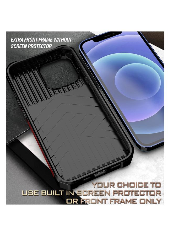 زبون جراب لهاتف iPhone 13 Pro Max مزود بحلقة حامل وفتحة بطاقة منزلق - Image 3