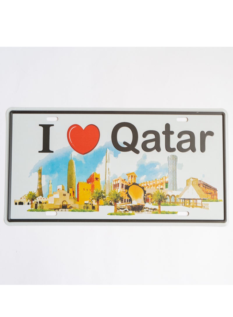 971ميديا لافتة معدنية قديمة لقطر للمنزل والمطبخ والمقاهي والجدران - Image 1